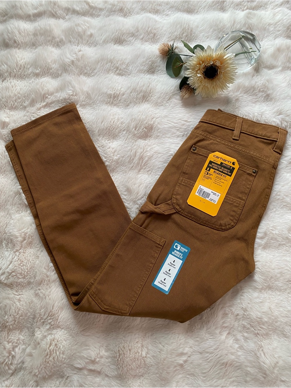 Carhartt Straight-Leg Work Pants in Brown